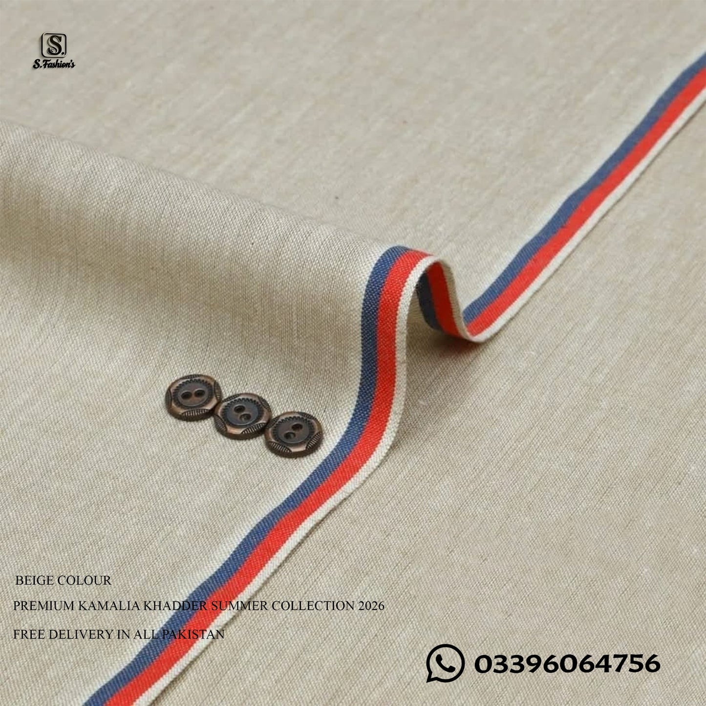 Premium Kamalia Khadder Unstitched For Men Summer Collection 2026