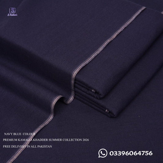 Premium S. Kamalia Spacial Khadder Unstitched For Men Summer Collection 2026