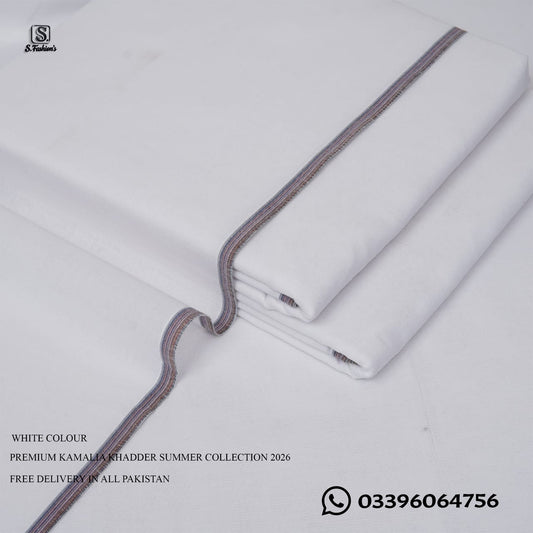 Premium S. Kamalia Spacial Khadder Unstitched For Men Summer Collection 2026