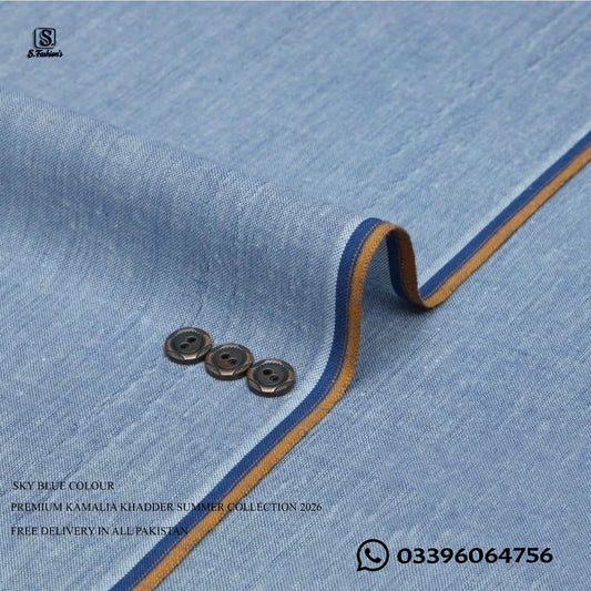 Premium Kamalia Khadder Unstitched For Men Summer Collection 2026