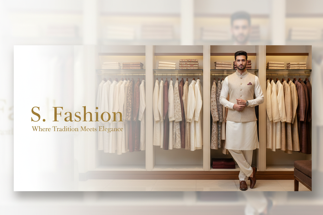 S. Fashion Premium Banner with Store Background
